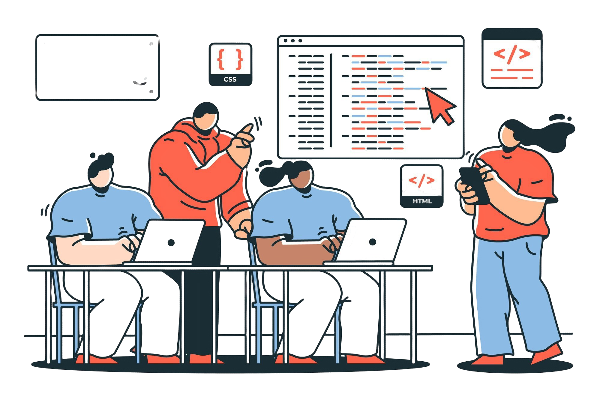 Coding on Laptop